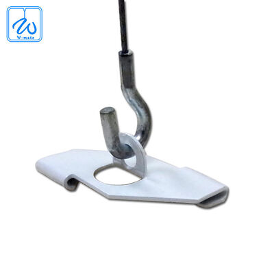 Ορθογώνια κλιπ T-Bar, λευκό κλιπ ψευδοροφής, κλιπ T Bar για χρήση για τη στερέωση φωτισμού τροχιάς σε ψευδοροφή