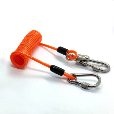 Φαρμακευτική μονάδα OEM Direct Disc Lock Reminder Cable Bike Motorcycle Alarm Safety Lanyard Spring Coil Wire Looped