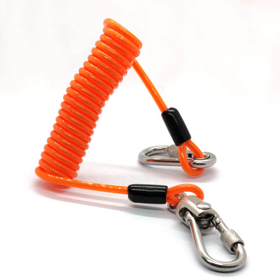 Φαρμακευτική μονάδα OEM Direct Disc Lock Reminder Cable Bike Motorcycle Alarm Safety Lanyard Spring Coil Wire Looped