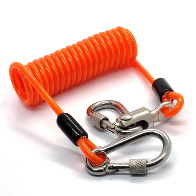 Φαρμακευτική μονάδα OEM Direct Disc Lock Reminder Cable Bike Motorcycle Alarm Safety Lanyard Spring Coil Wire Looped
