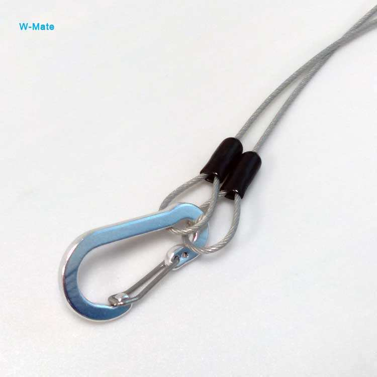 Lightweight Security Cable Luggage Lock Wire 50mm-10000mm Double Loop Stainless Steel Coated Cable Clips