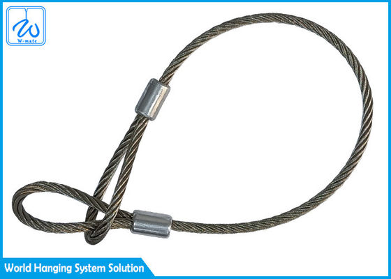 Ο ανοξείδωτος βρόχος σχοινιών καλωδίων 316 3mm εκσφενδονίζει/το καλώδιο ασφάλειας για το οδηγημένο φως ισοτιμίας